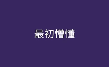 关于懵懂的作文5篇